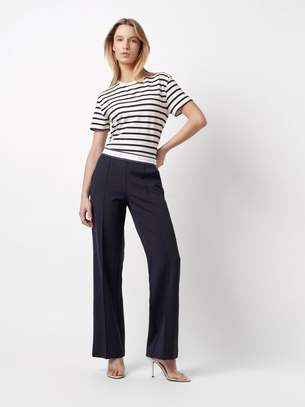 Wide Leg mit Gummizug | Style »May_441« navy