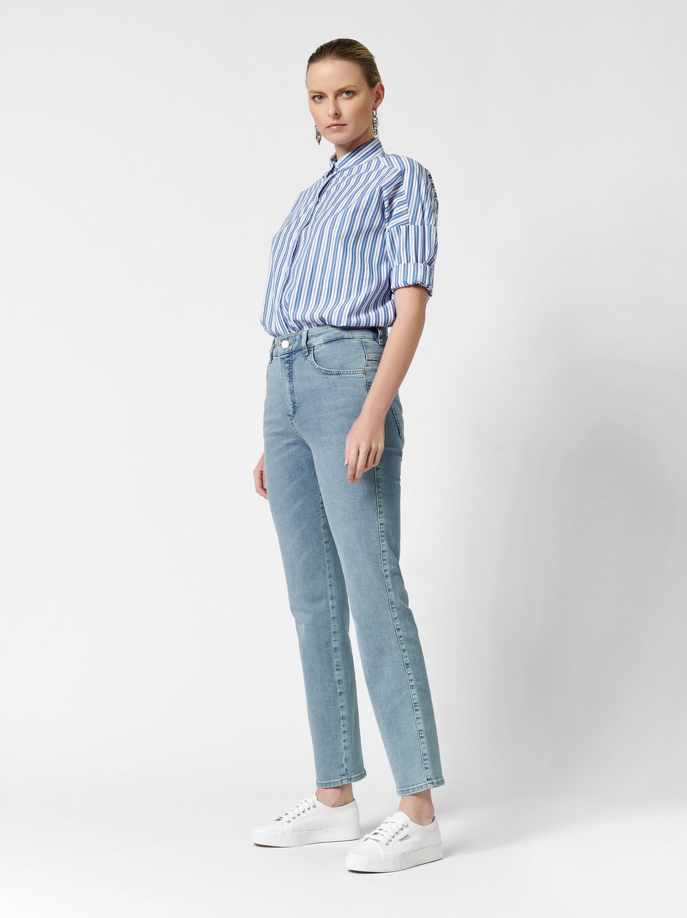 High waist jeans | Style »Audrey1« light blue